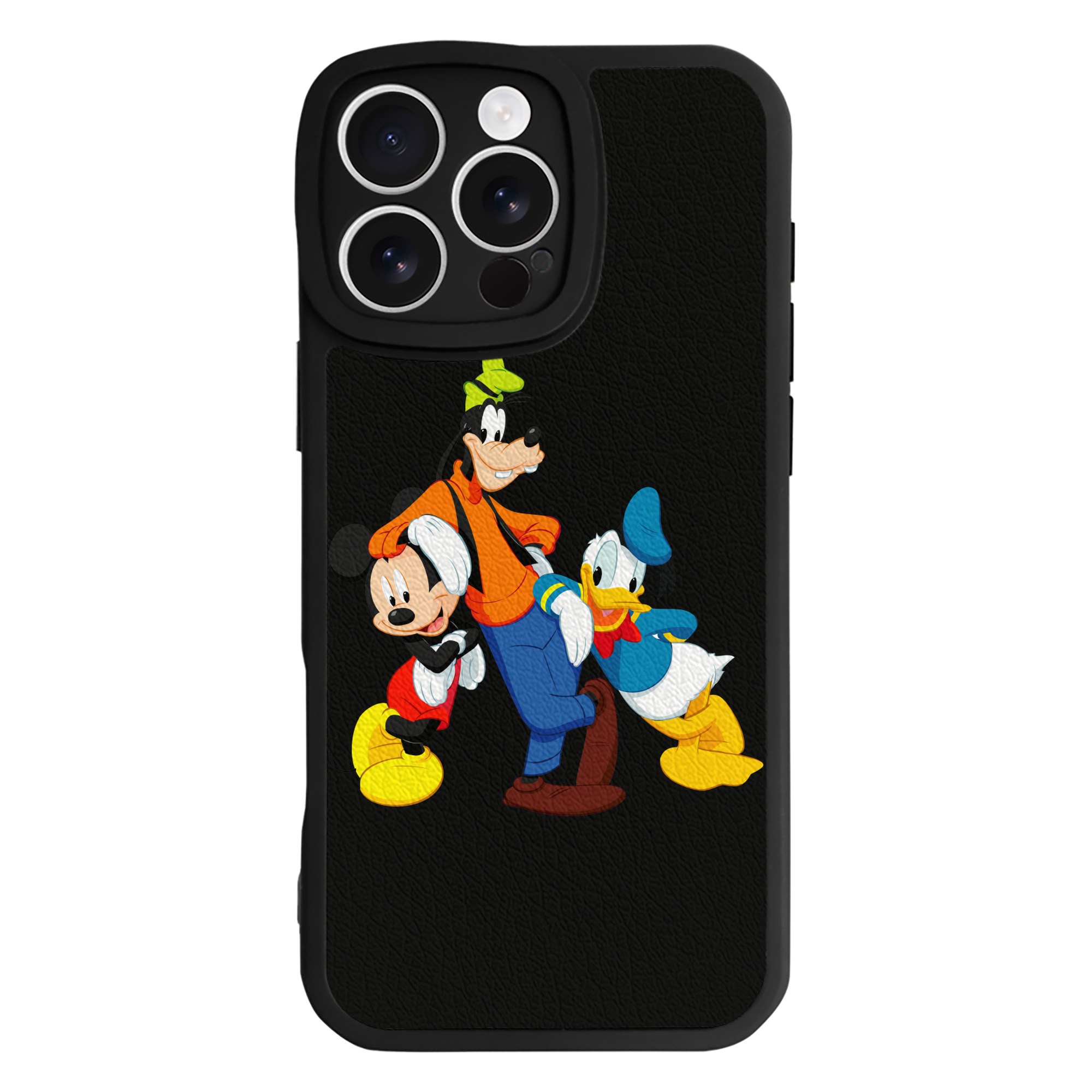 （画像用） ミッキーマウス Mickey Mouse 【iPhone 16シリーズ対応】シリコンスマホケース（レザー調） 材質：シリコン